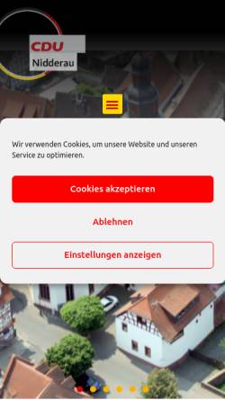 Vorschau der mobilen Webseite cdu-nidderau.de, CDU Nidderau