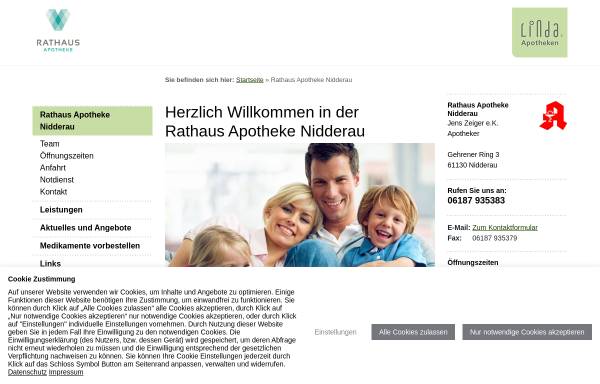 Vorschau von www.apotheke-nidderau.de, Rathaus-Apotheke-Nidderau