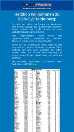 Vorschau der mobilen Webseite boinc-team.de, Boinc Heidelberg
