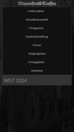 Vorschau der mobilen Webseite www.wave-gothic-treffen.de, Wave-Gothic-Treffen