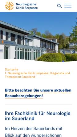 Vorschau der mobilen Webseite www.klinik-dr-evers.de, Klinik Dr. Evers Sundern