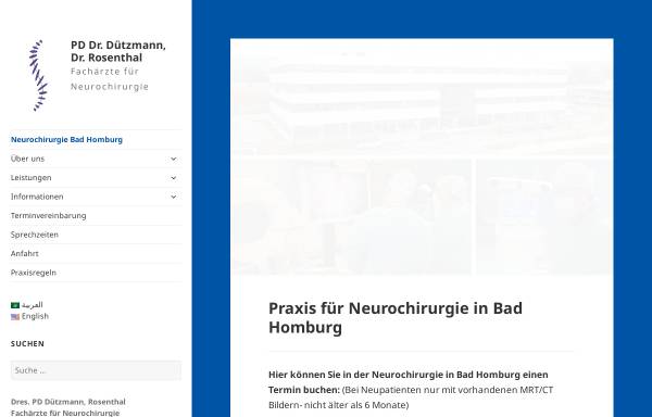 Vorschau von www.neurochirurgie-badhomburg.de, Neurochirurgie Bad Homburg