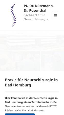 Vorschau der mobilen Webseite www.neurochirurgie-badhomburg.de, Neurochirurgie Bad Homburg