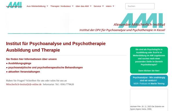 Vorschau von www.ami-ks.dpv-psa.de, Alexander-Mitscherlich-Institut für Psychoanalyse und Psychotherapie Kassel e.V. (AMI)