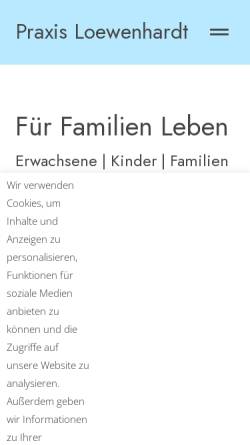 Vorschau der mobilen Webseite www.praxis-loewenhardt.de, Dipl. Psych. Marion Loewenhardt