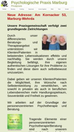 Vorschau der mobilen Webseite psychologische-praxis-marburg.de, Psychologische Praxis Marburg
