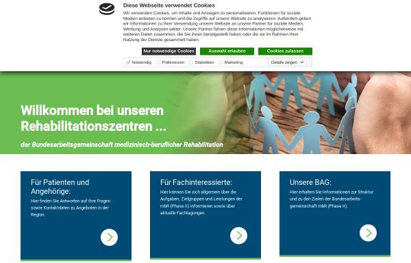 Vorschau von mbreha.de, Bundesarbeitsgemeinschaft medizinisch-beruflicher Rehabilitations-Zentren