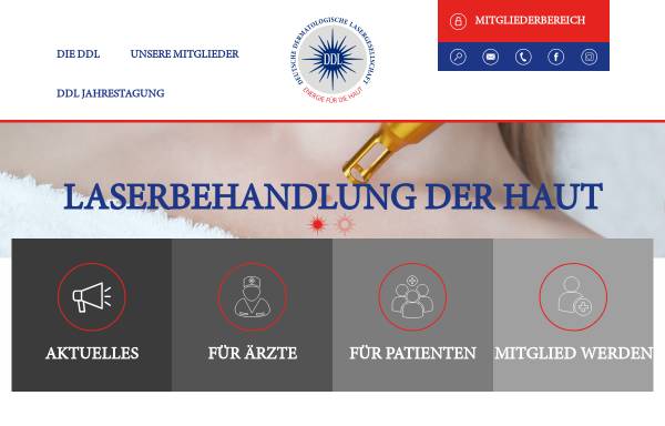 Vorschau von www.ddl.de, Deutsche Dermatologische Lasergesellschaft