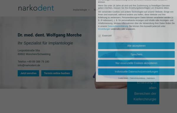 Vorschau von www.narkodent.de, Deutsche Gesellschaft für Narkose in der Zahnmedizin