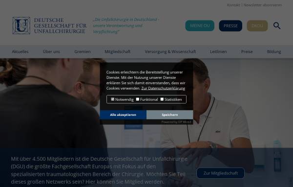 Vorschau von www.dgu-online.de, Deutsche Gesellschaft für Unfallchirurgie