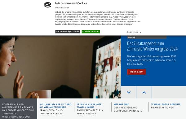 Vorschau von www.fvdz.de, Freier Verband Deutscher Zahnärzte
