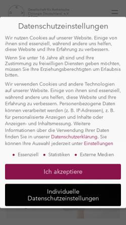 Vorschau der mobilen Webseite www.gacd.de, Gesellschaft für Ästhetische Chirurgie Deutschland e.V.