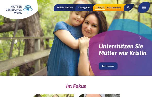 Vorschau von www.muettergenesungswerk.de, Müttergenesungswerk