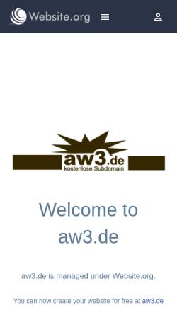 Vorschau der mobilen Webseite aw3.de, AW3.de