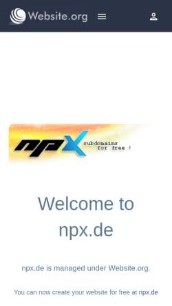 Vorschau der mobilen Webseite npx.de, npx.de