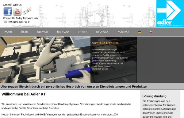 Vorschau von www.adler-kt.de, Adler Konstruktionstechnik GmbH
