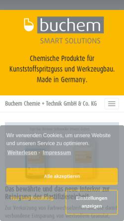 Vorschau der mobilen Webseite www.buchem.de, Buchem Chemie + Technik GmbH & Co. KG