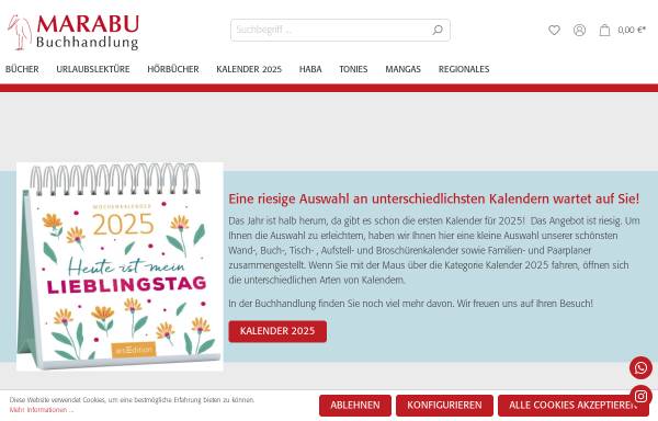 Vorschau von www.buchhandlung-marabu.de, Buchhandlung Marabu