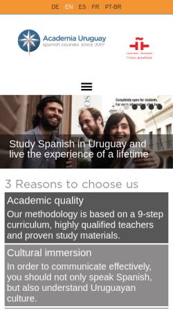 Vorschau der mobilen Webseite academiauruguay.com, Academia Uruguay