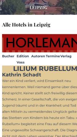Vorschau der mobilen Webseite www.horlemann.info, Horlemann Verlag