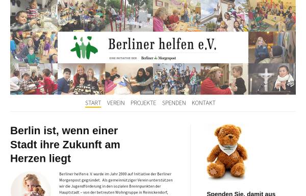 Vorschau von www.berliner-helfen.de, Berliner helfen e.V.