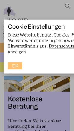 Vorschau der mobilen Webseite www.schuldnerberatung-berlin.de, Landesarbeitsgemeinschaft Schuldner- und Insolvenzberatung Berlin e.V.