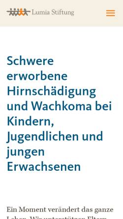 Vorschau der mobilen Webseite www.lumiastiftung.de, Lumia Stiftung