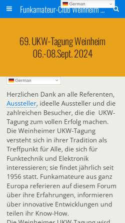 Vorschau der mobilen Webseite ukw-tagung.org, UKW-Tagung Weinheim