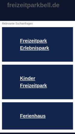 Vorschau der mobilen Webseite www.freizeitparkbell.de, FreizeitPark Bell