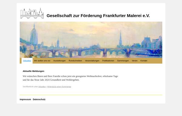 Vorschau von www.frankfurter-malerei.de, Gesellschaft zur Förderung Frankfurter Malerei e.V.