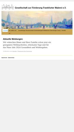 Vorschau der mobilen Webseite www.frankfurter-malerei.de, Gesellschaft zur Förderung Frankfurter Malerei e.V.