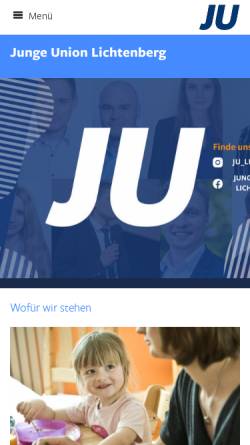 Vorschau der mobilen Webseite www.ju-lichtenberg.de, Junge Union Lichtenberg