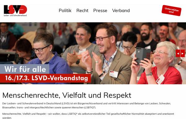 Vorschau von www.lsvd.de, Lesben- und Schwulenverband in Deutschland