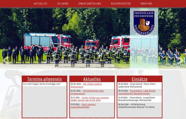 Vorschau von www.feuerwehr-niederbrechen.de, Freiwillige Feuerwehr Niederbrechen