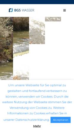 Vorschau der mobilen Webseite bgswasser.de, Brandt Gerdes Sitzmann Wasserwirtschaft GmbH