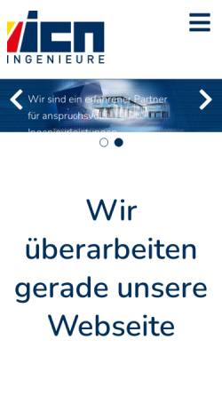 Vorschau der mobilen Webseite www.icn-schwerin.de, ICN Ingenieur Consult Neukamm GmbH
