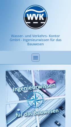 Vorschau der mobilen Webseite www.wvk.sh, Wasser- und Verkehrs-Kontor GmbH