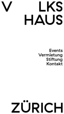 Vorschau der mobilen Webseite www.volkshaus.ch, Volkshaus Zürich