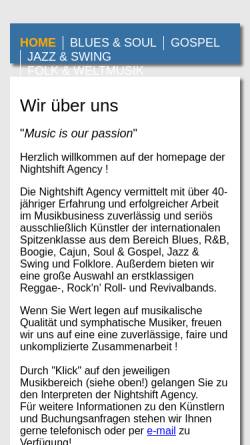 Vorschau der mobilen Webseite nightshift-agency.de, Nightshift