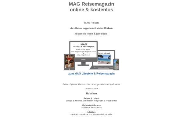 Vorschau von www.magreisen.at, MAG Reisen