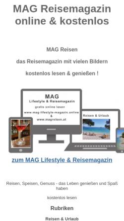 Vorschau der mobilen Webseite www.magreisen.at, MAG Reisen