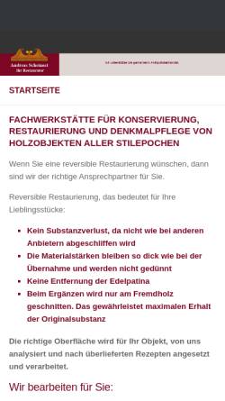 Vorschau der mobilen Webseite www.scheinast.at, Restaurator Scheinast Gmbh