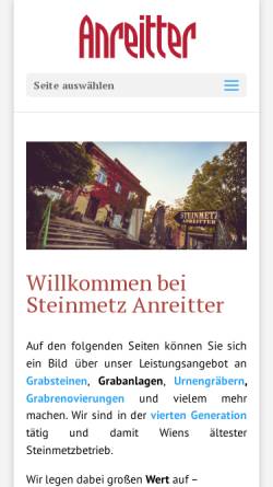 Vorschau der mobilen Webseite www.steinmetz-anreitter.at, Steinmetz Anreitter GmbH