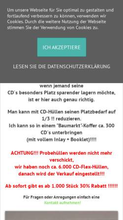 Vorschau der mobilen Webseite www.cd-flex-huellen.de, CD-Flex-Huellen.de