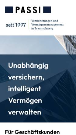 Vorschau der mobilen Webseite www.passi.de, Passi und Partner