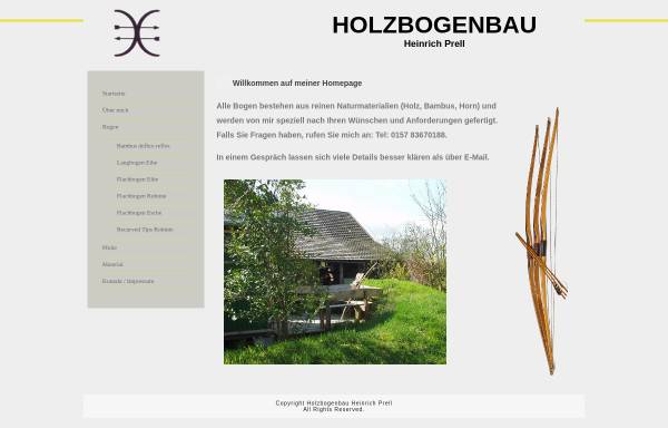 Vorschau von www.holzbogenbau.de, Holzbogenbau Heinrich Prell