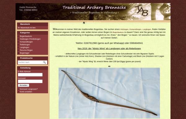 Vorschau von www.archers-club.net, Traditioneller Pfeil und Bogenbau