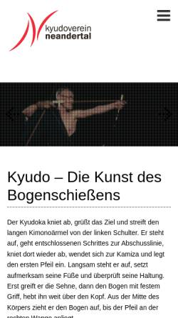Vorschau der mobilen Webseite www.kyudo-neandertal.de, Kyudoverein Neandertal