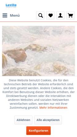 Vorschau der mobilen Webseite lavito.de, Lavito