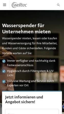 Vorschau der mobilen Webseite wasserspender-shop.de, Wasserspender und Quellwasser, Michael Kniest
